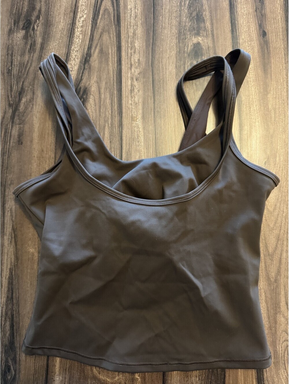 NikeSKIMS Matte Double Strap Scoop Tank Brown Women Size M NWT